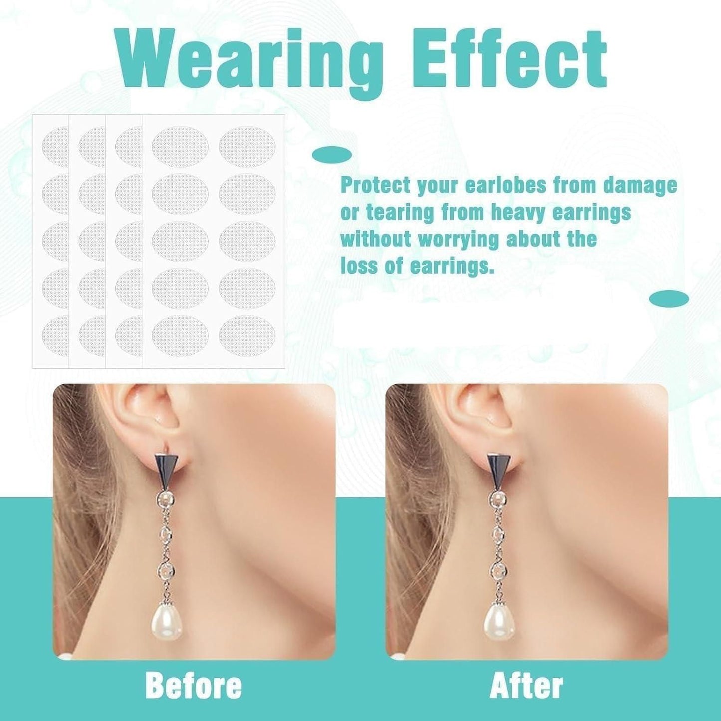 Invisible Earlobe Lift Patches (100-Piece Kit)