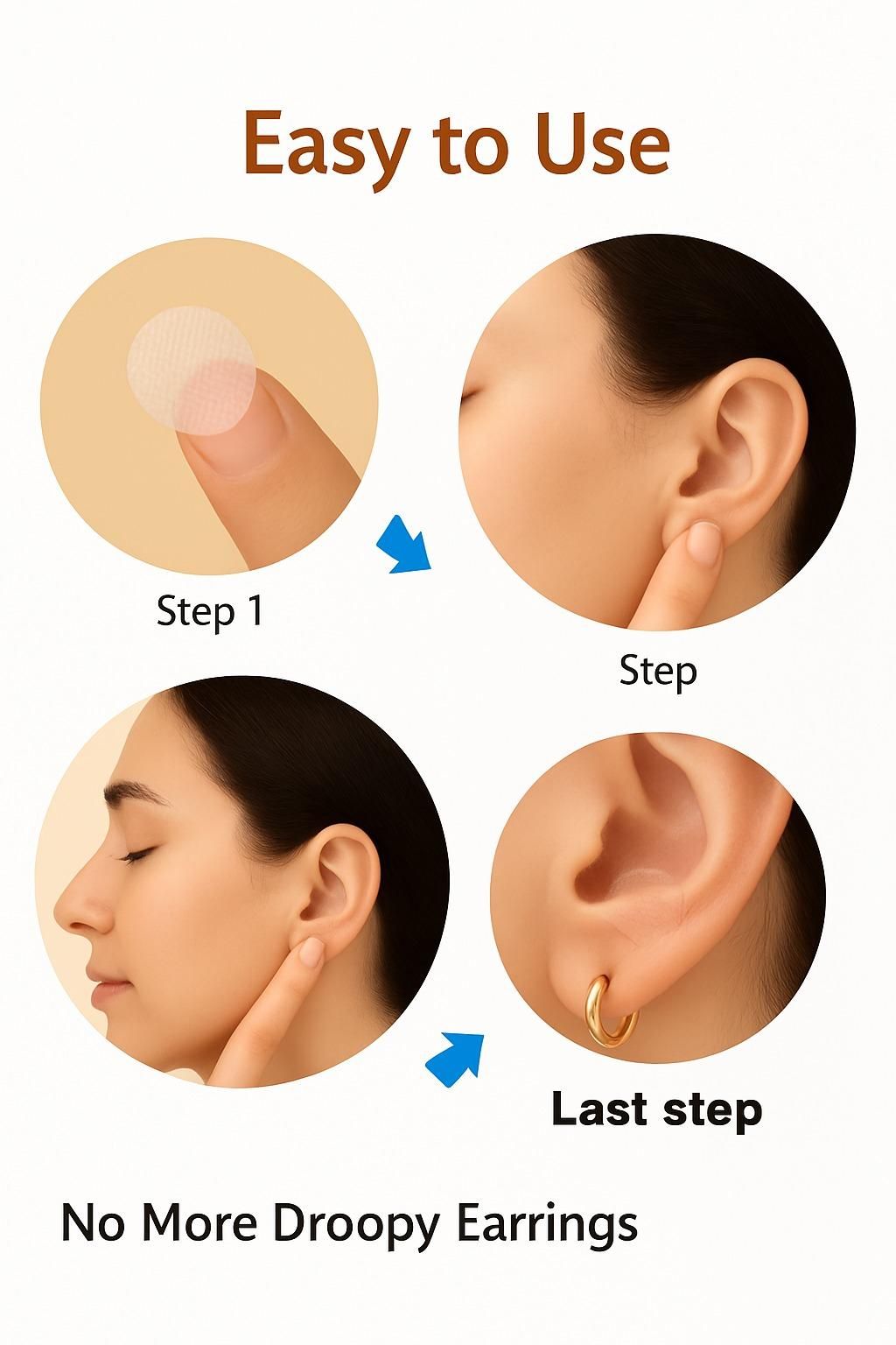 Invisible Earlobe Lift Patches (100-Piece Kit)