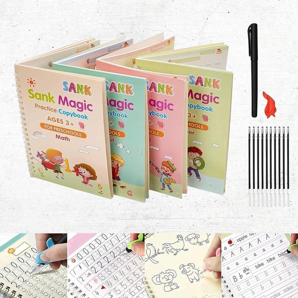 Sank Magic Copy Book — 4-in-1 Reusable Writing Set