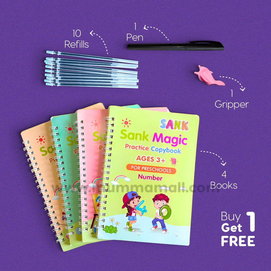 Sank Magic Copy Book — 4-in-1 Reusable Writing Set
